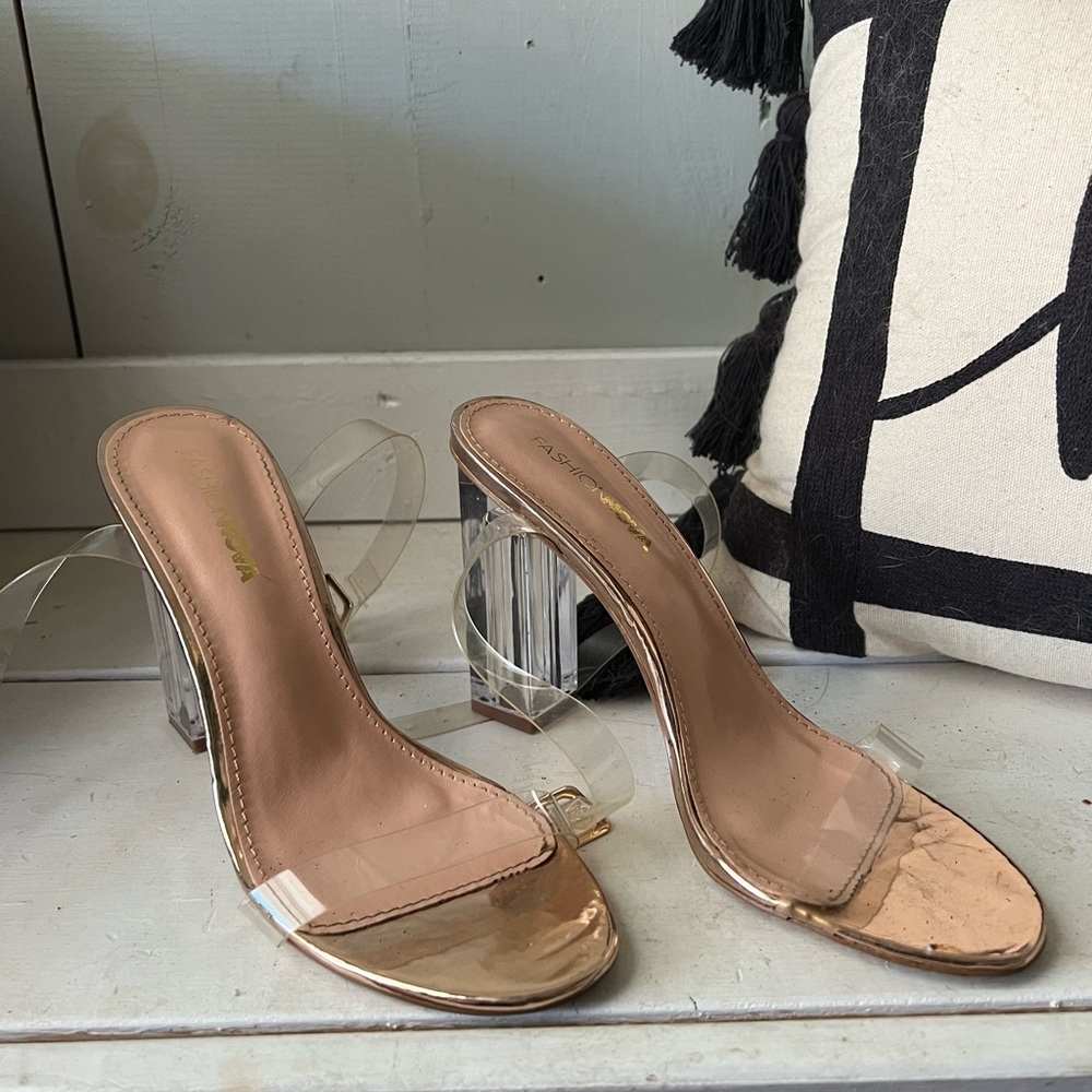 Fashion nova clear heels